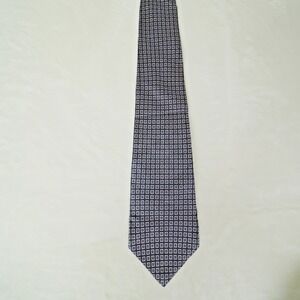 Lauren Ralph Lauren Silk Tie‎ Blue Geometric Pattern 34" Wide 57.5" Long – U.S.A